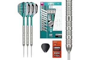 Target Darts Hydro Steel Tip Dart Set 21G/22G/23G/24G/25G/26G (Barrel 01/02/03) | 90 % Wolfram-Darts, Silberne Swiss Point-Spitzen, Pro Grip Tag-Schäfte, Pro Ultra No.6-Flügel, SP-Werkzeug inkl