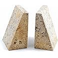 Himalayan Marble Bookends (Fossilstone Wedge Bookends)