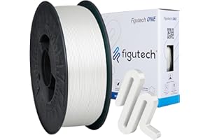 Filamento PLA 1.75mm 1kg Blanco, Figutech ONE filamento 3D, precisión +/- 0.02mm, PLA optimizado para impresora 3D, alta adherencia y resistencia, fluidez mejorada