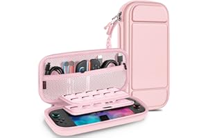 FINTIE Funda Nintendo Switch 2(Modelo 2025) - Funda de Transporte con 20 Soportes para Tarjetas de Juego y Correa para la Consola Nintendo Switch y Sus Accesorios, Rosa Oro [Nintendo_Switch]