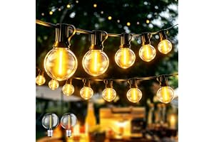 15M Utomhus Ljusslinga LED, Utomhus Ljusslingor G40 Ljuskedja Girland Ljus LED Linga med Vattentät Inomhus Garland Outdoor Fairy Lights Dekorativa Gård för Trädgård, Garage, Bröllop, Fester