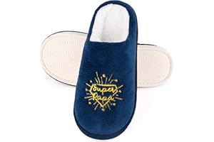 Rebundex Zapatillas Casa para Papá Regalo Padre Navidad Zapatillas Casa Hombre Divertidas Regalo dia del Padre Originales Cumpleaños Navidad