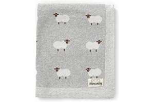 mimixiong Baby Blanket for Newborn - 100% Cotton Knit Double Layer Soft Baby Blankets Baby Gift - Baby Essentials for Newborn, 80x100cm (Grey)
