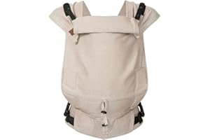 Hoppediz Babytrage Primeo, für Neugeborene ab Geburt, Bauchtrage, Rückentrage, 100% kbA-Baumwolle, Djerba