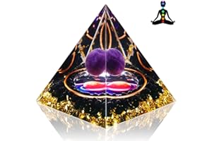 CCALDU Piramide Orgonite - Chakra Pyramid Pietra Di Guarigione In Cristallo Dei Chakra E Piramide Astrale Per La Meditazione Yoga Di Guarigione Dei Chakra Di Energia Positiva - 6CM