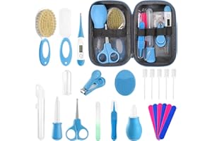 POPYJAN Baby Healthcare and Grooming Kit for Newborn Kids, 36PCS Upgraded Safety Care Kit, Nursery Health Set, Products Blue-18pcs