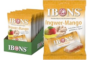 ‎IBONS IBONS Kaubonbons 10 x 92 g (Ingwer-Mango)
