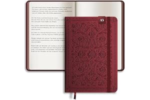 ‎BIROYAL BIROYAL Notizbuch A5 Dotted, Hardcover Bullet Journal, 256 Seiten Dotted Notebook, 120gsm Papier, Notizbuch Gepunktet, Aesthetic Notebook Für Frauen Männer Notizen, Doodling (Rot)