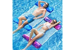‎DUSOR Dusor Luftmatratze Pool Zubehör 2Stück, XL Luftmatratze Wasser Hängematte, Aufblasbare Pool Spielzeug Wasserhängematte 4 In 1, Luftmatratze Pool Erwachsene, Wasserspielzeug für Erwachsene und Kinder