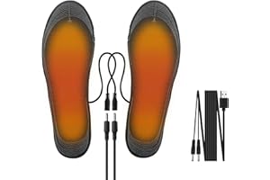 UNMOT Heated Insoles,Foot Warmers,Heated Shoes Insoles,Heated Insoles Usb,USB Powered Heated Insoles,Warm Insoles Unisex,Heated Insoles Washable,Foot Warmers for Men Women, Warm Insoles, Black (Size 35-44)