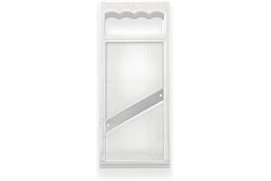WESTOCK WE-STOCK Tranche de légumes en ABS solide avec poignée ergonomique - Tranches fines 1 mm - Idéal pour légumes, légumes et fruits - Dimensions 270 x 105 mm (blanc)