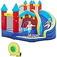 Outsunny 4 In 1 Kids Bouncy Castle, Large Inflatable House w/Trampoline, Slide, Water Pool, Climbing Wall, Includes Blower, Bag, Ages 3-8 Years, 2.9 x 2.7 x 2.3m