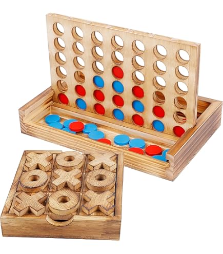 SUPERFINDINGS Wooden Peg Games Assortment Kit Wooden Board