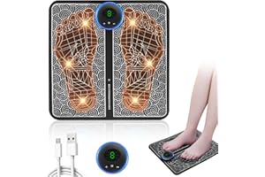 TRAVEL PACKAGING CUBE EMS Foot Massager with 9 Intensity Levels & 6 Modes – Electric Foot Spa for Pain Relief, Muscle Relaxation, and Improved Circulation (Standard)