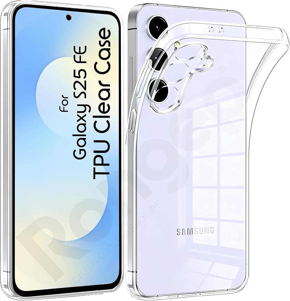 Rongep [Maxi-Clear] Samsung Galaxy S25 FE için Şeffaf Telefon Kılıfı Kamera Yükseltili S25 FE Koruyucu Darbelere Dayanıklı Esnek ve Hafif Tasarımlı Telefonu Tam Kaplayan Samsung S25 FE Kılıfı