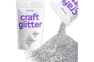 Hemway Craft Glitter 100 g 3,5 oz extra Chunky 1/24" 0.040" 1MM (Argent)