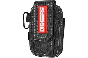 KIRNER Diggers Tools - Smartphone Case [Professional Quik Klik System] - Flexible Combinable Tool Bag Belt - High-Quality Belt Bag Tool for Electricians, Roofers & Carpenters