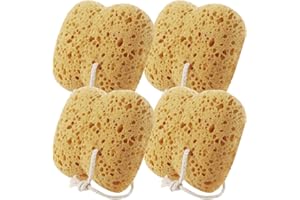 FDJZXW 4 Stück Duschschwamm, Badeschwamm, Ultraweich Mit Dichtem Schaum DuschschwäMme Für Frauen Männer, Naturschwamm Zum Duschen, Duschschwamm Körper, Sanfte Und Gründliche Reinigung, Für Empfindliche