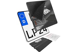 L & P CAR DESIGN Kennzeichenhalter Motorrad 180x200 Klett Nummernschildhalterung Motorrad 180 x 200 Rahmenlos Klett-Kennzeichenhalterung Kennzeichenverstärker Motorrad-kennzeichenhalter Kennzeichen Halter