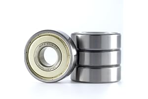 XiKe 4 piezas 6302ZZ Rodamientos de bolas 15x42x13mm Acero cromado, Pre-lubricado, Doble junta metálic, 6302-2Z Rodamientos rígidos de bolas sellados.