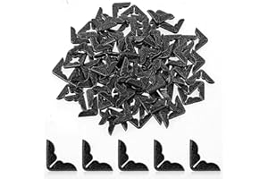 VIOJRLLY 100 pezzi Guardie degli angoliGuardie degli angoli del libro in metallo neroStile vintageCoperture degli angoli del libro 14 mmIncisoDecorativoUtilizzato per albumNotebookMenuScrapbookingArredo