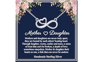 RANKEEF Gifts for Mum/Daughter: Mother and Daughter Necklace S925 Sterling Silver Infinity Necklaces Perfect for Mother's Day Christmas, Birthday,Necklace for Mum and Daughter Comes With a Gift Box