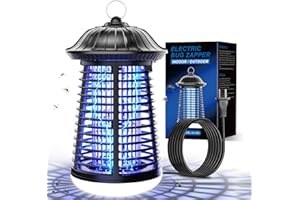 YEEGNAR Insektenvernichter elektrisch Mit LED Lampe,Mückenlampe 15W 4200V Mückenfalle Mückenschutz Fliegenfalle Elektrisch ür Mücken,Motten,Fliege,Spinnen, Wasserdicht IPX4