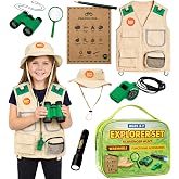 Born Toys Outdoor Explorer Kit for Boys and Girls with Washable Premium Safari Vest and Adventure kit with Scavenger Hunt