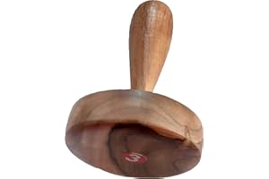 Shradha Trading Big Wooden Potato Masher,Wooden Roti Chapati Presser,roti bhakri or khakara on tava Presser, Crusher