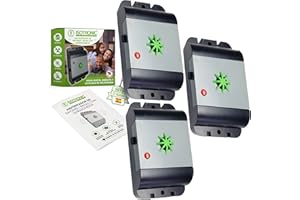 ISOTRONIC Ahuyentador de Ratones y Ratas por ultrasonidos | Repelente de plagas ultrasónico para Interiores y Exteriores | Elimina plagas del sótano, jardín y gallinero sin Veneno | Set de 3