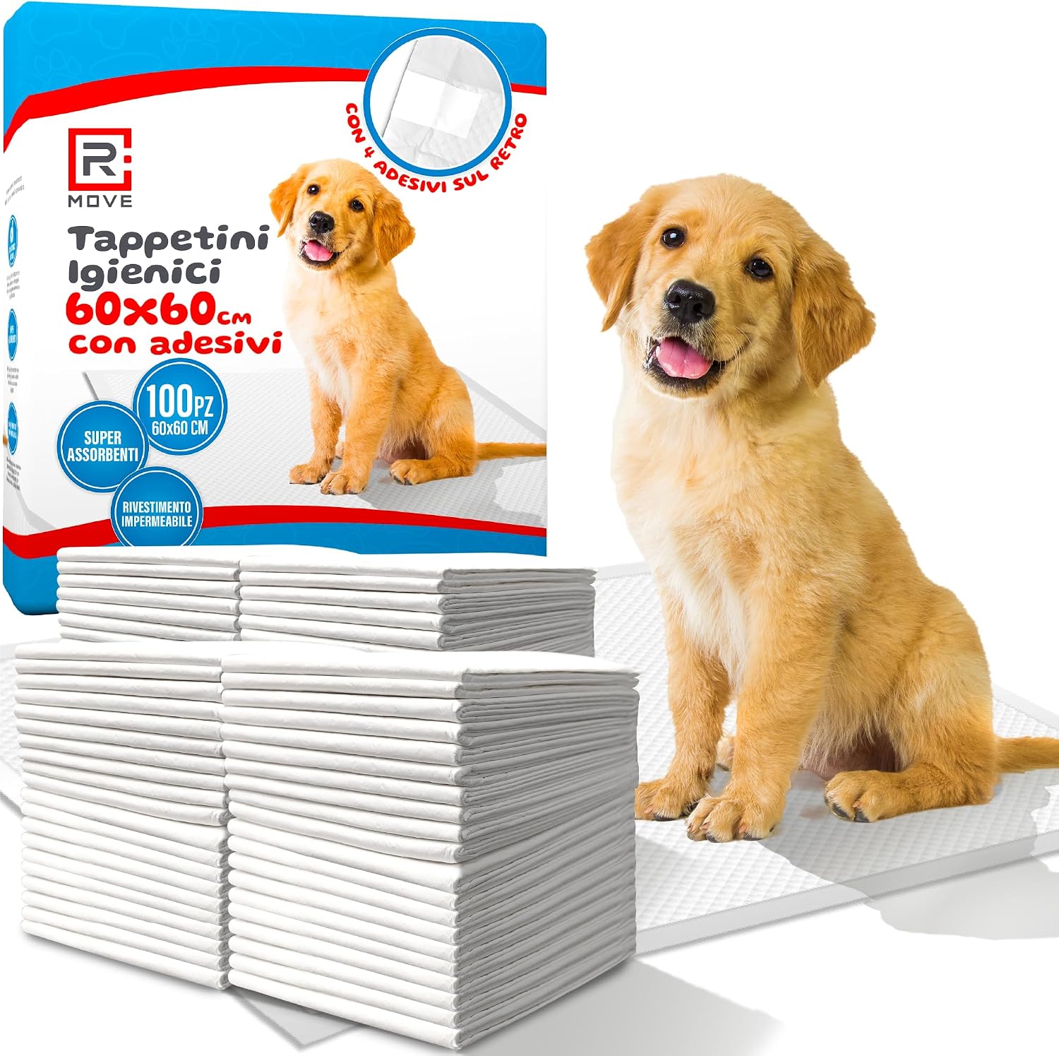 Qualité de Fabrication & Durabilité : R MOVE 100 Traversine Cani 60x60 con Adesivi