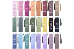 Sinmoe 24 Pezzi Segnalibri con Frasi Motivazionali in Italiano Segnalibro Ispiratore con Nappa Segnalibri di Carta Colorati Regalo Grazie per Colleghi Natale Compleanno Ringraziamento(Morandi)