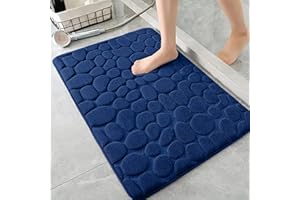 AMFUN Tappeto da bagno in Flanella, Tappeto Bagno Assorbente, Tappetino Antiscivolo Doccia per il bagno e il soggiorno, 50 x 80 cm, Assorbente, Lavabile