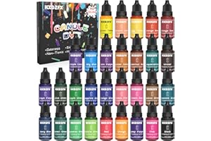 HXDZFX Candle Dye - 30 Colors Liquid Candle Dye Kit, DIY Candle Making Kit, Concentrated Liquid Oil-based Candle Dye, for Beeswax, Palm Wax, Gel Wax, Paraffin, Soy Wax, Coconut Wax, Candle Colour Dye - 10ml