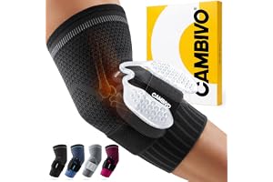 CAMBIVO Armbågsstöd för Tennisarmbåge med Gelkudde 5 mm | Justerbart Kompressionsbandage för Epikondylit, Tennis, Golf och Ar