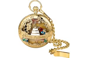 Silverora Taschenuhr, Quarz, Spieluhr, Geburtstag, Baum des Lebens, Taschenuhr mit römischen Ziffern, für Geburtstag, Vatertag, Weihnachten