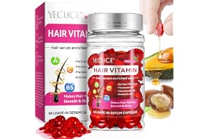 Hår Vitaminer Serum Lämna i Balsam för frissigt och skadat hår, hårbehandlingsserumkapslar med arganolja, avokadoolja, vitamin A,C,E Pro VIT. B5 för vård och reparation av torrt hår