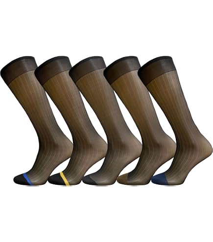 Qsvbeeqj Calzini eleganti da uomo sottili in nylon di seta trasparente per abito da lavoro per occasioni formali calze a rete da uomo, blu navy, Taglia unica