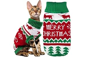 Suéter Hillylolly para Gatos y Mascotas de Invierno, Ropa para Gatos Sin Pelo y Pequeños