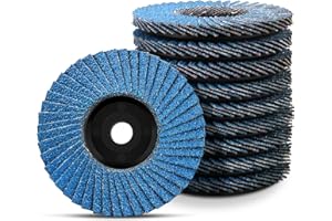BRESUCNY Dischi Abrasivi a Lamelle，10 Pezzi 76mm Dischi Lamellari per Metallo, Legno, Acciaio, Grana 80, Dischi Abrasivi Dischi Lamellari per Smerigliatrici Angolari Da 3 Pollici