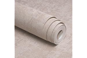 Baketron Concrete Wallpaper Pink Brown Cement with Metallic Silver Glitter Textured Feature Retro Decorative Luxury Wall Paper Roll Living Room Hallway Bedroom Wallpaper for Adults