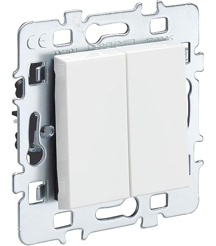 Double Interrupteur Ou Va-et-vient Lumineux étanche Plexo Composable Ip55 10ax 250v Blanc 069626