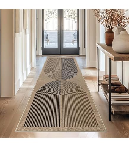 Hanse Home Tapijtloper met band, 80 x 200 cm, zacht, laagpolig tapijt, modern design, loper voor hal, slaapkamer, kinderkamer, badkamer, woonkamer, keuken, decoratieve loper, rood