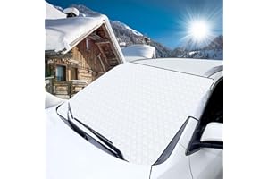 Wrymish Windschutzscheibenabdeckung, Dicke Frontscheibenabdeckung, 190 x 95 cm Auto Frostschutz Abdeckung, Frontscheibe Sonnenschutz für die meisten Autos