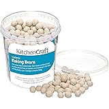 KitchenCraft Ceramic Baking Beans for Blind Baking Pastry, Washable and Reusable, Heatproof Ceramic, 500g