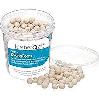 KitchenCraft Ceramic Baking Beans for Blind Baking Pastry, Washable and Reusable, Heatproof Ceramic, 500g