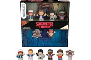 Little People COLLECTOR Stranger Things Castle Byers Special Edition Set, 6 Figures in a Gift Display Box for Adults & Fans, HTP36