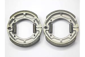 Master Chen Front Rear Brake Shoes for Suzuki JR50 Mini 1978-2006 - ALT50 1983-1984 - LT50 QuadRunner 1984-1987 - Kawasaki KDX50 2003-2006 - JR ALT LT KDX 50 Brakes Drum 613 MC0232