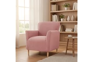 LiveGo Stretch Banquet Armchair Slipcover, Knit Chair Covers with Arms, Non-Slip Waterproof Chair Slipcover for Living Room, Office, Reception, and Pet-Friendly Furniture Protector (Pink)