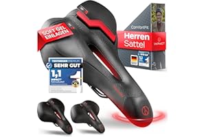 Impact® ComfortFit - ergonomischer Fahrradsattel mit Soft Gel Einlagen und Memory Foam Dank dynamischer Luftfederung - innova